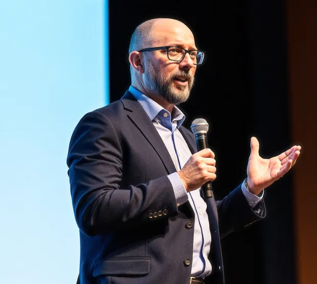 Kurt Schmidt speaking at a conference